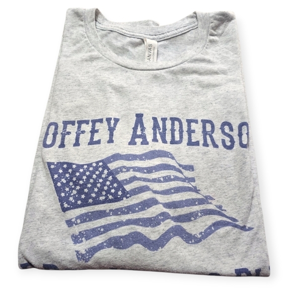 Unisex Coffey Anderson Mr. Red White & Blue Country Music Tee Heather Grey L‎ - Picture 3 of 6